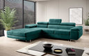 Designer Sofa Alonzo mit Schlaf- und Klappfunktion (Samt) - Luxusbetten24